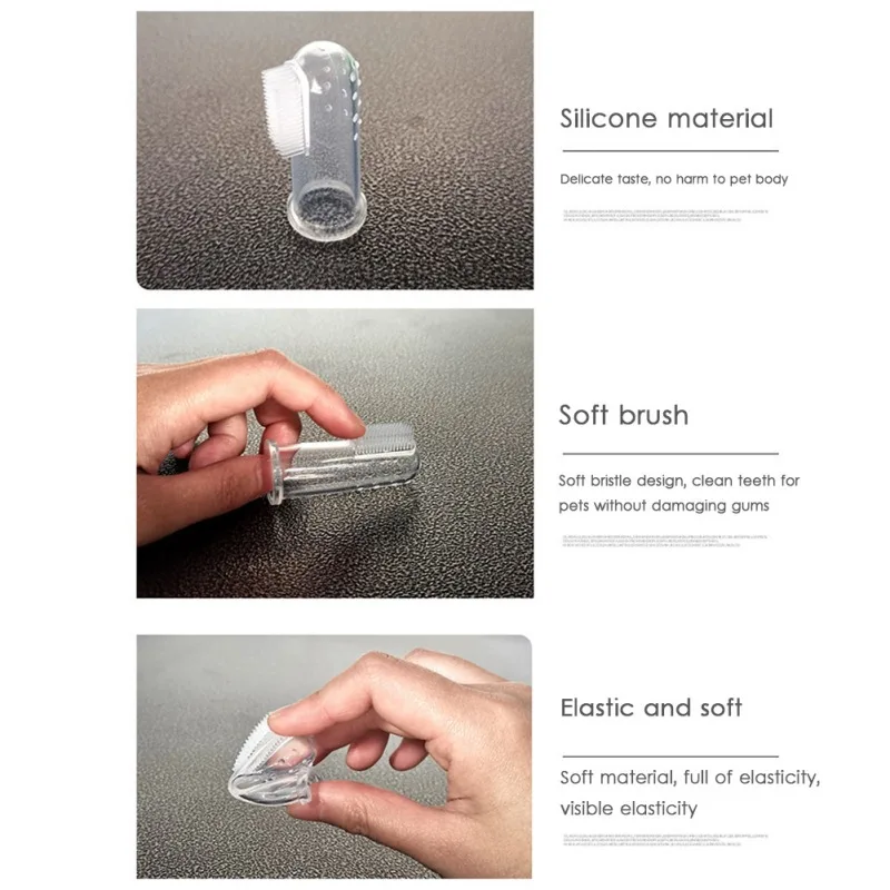 

Super Soft Dog Toothbrushes Pet Baby Finger Toothbrush Plush Dog Plus Bad Breath Care Tartar Tools Dog Cat Cleaning Supplies