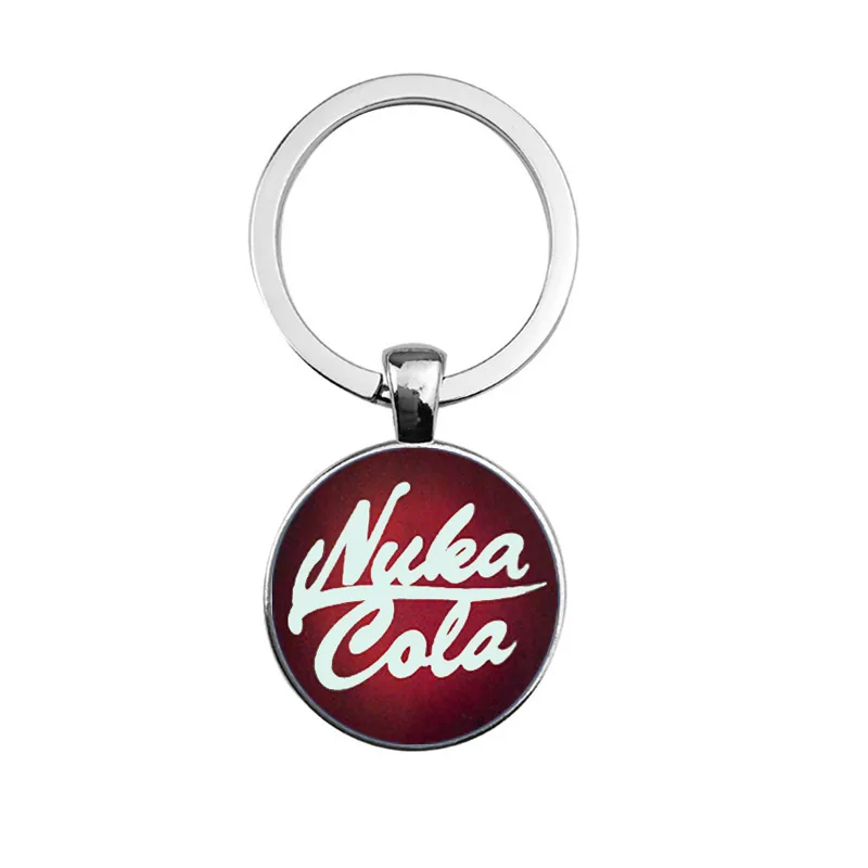 Fallout Nuka Cola брелок llavero из стекла и сплава мужской женский модные подвески
