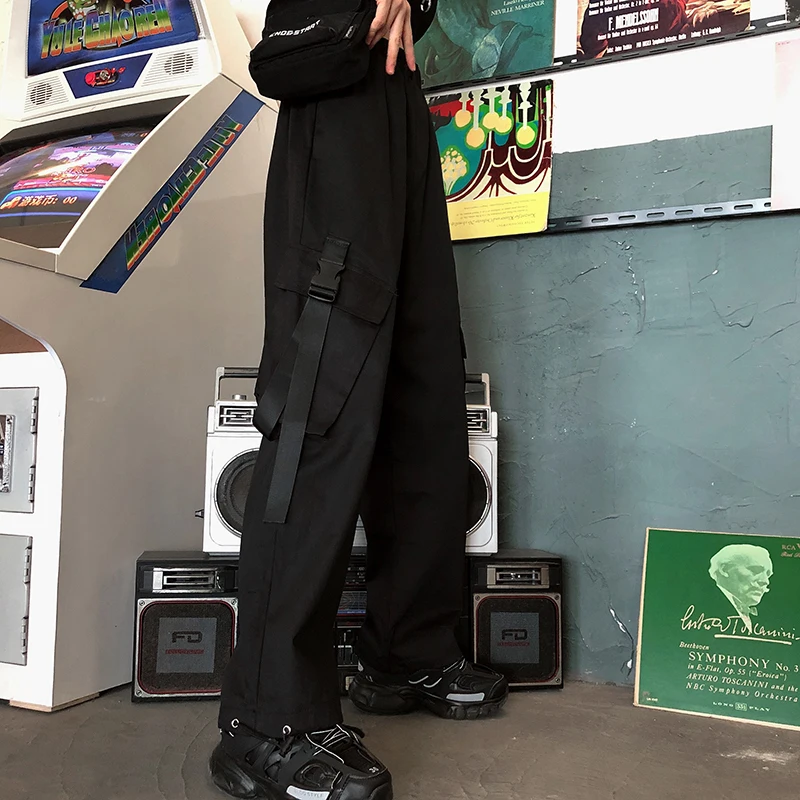 Брюки карго Женские повседневные уличная одежда джоггеры с завышенной талией