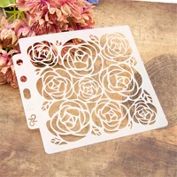 rose background layering stencils painting scrapbooking coloring background album decorative diy painting template new 2021