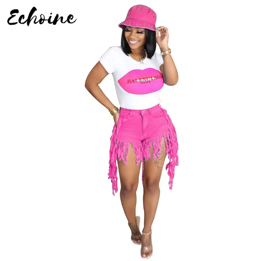 

Женские джинсовые шорты с бахромой, на молнии