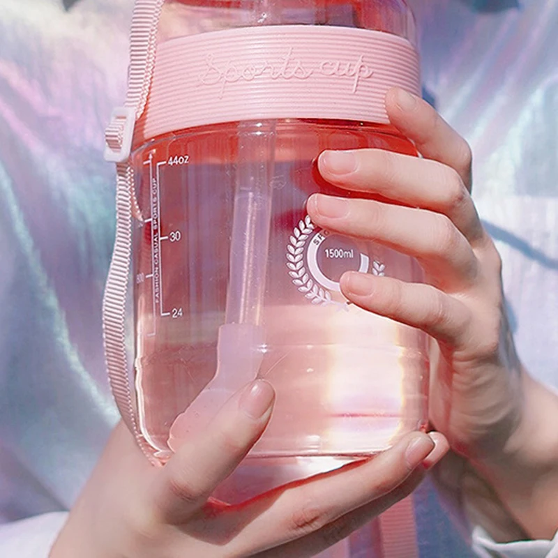 Л/2 л Спортивная бутылка для фитнеса с трубочкой чайник большой емкости