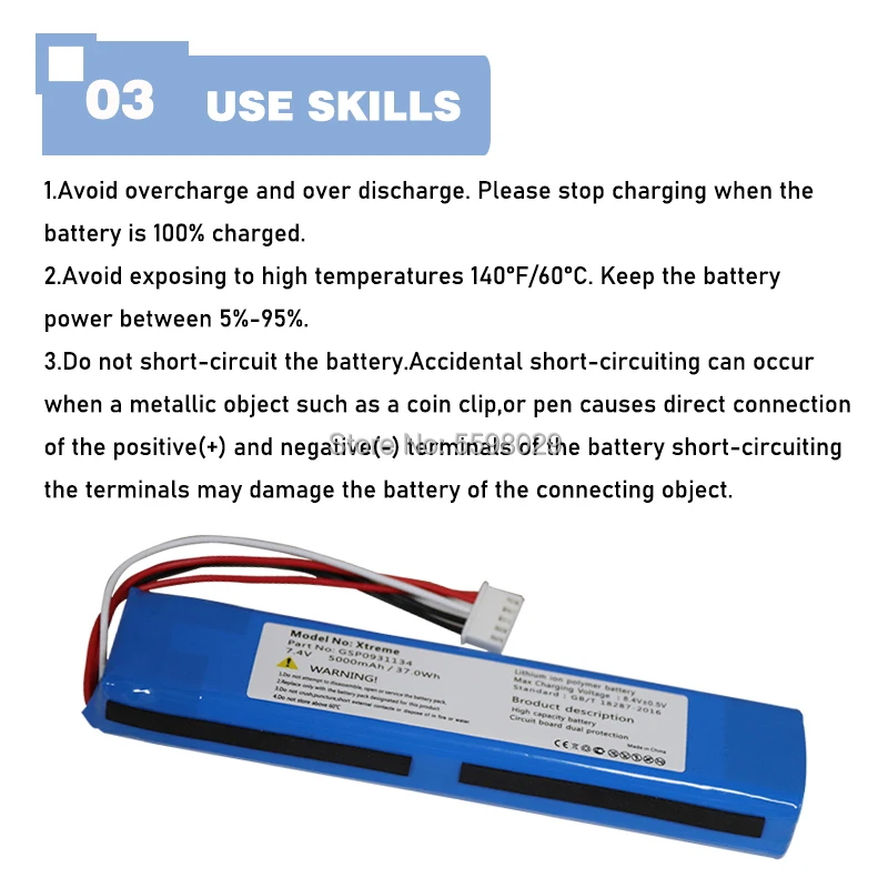 100% New 6000mAh GSP1029102R Battery For JBL Charge 2 Plus 2Plus 2+ charge 3 2015 Version P763098 | Электроника