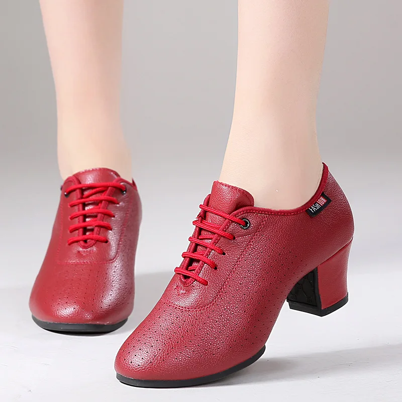 

Ballroom Sneakers Female Adult Soft-Soled Latin Dance Shoes Mid-heel Multi-soled Teacher Shoes Modern Dancing Shoes For Women