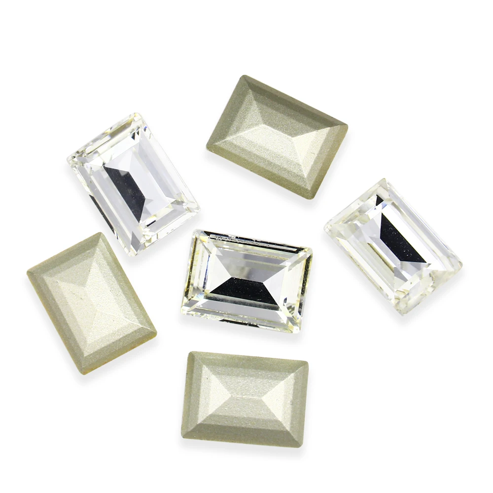 Прямоугольный Форма Камни Pointback с украшением в виде кристаллов стеклянные стразы