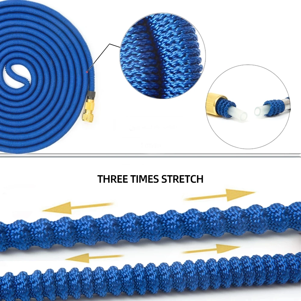 Комплект садовых шлангов с расширяющимся водяным инжектором волшебный пистолет