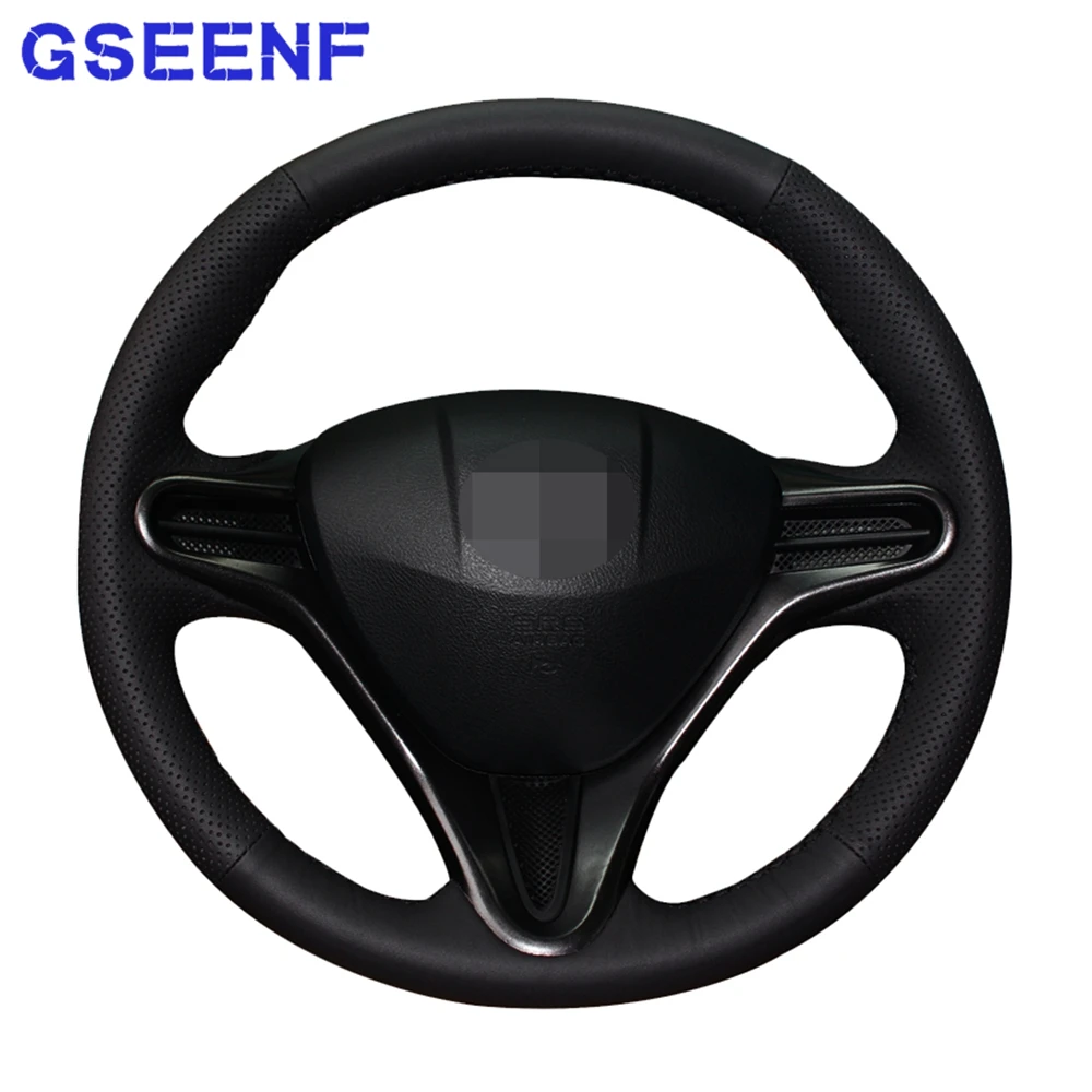 

Чехлы рулевого колеса автомобиля мягкий черный искусственной кожи типом PU для Honda Civic 8 2006-2011 (3-спица)