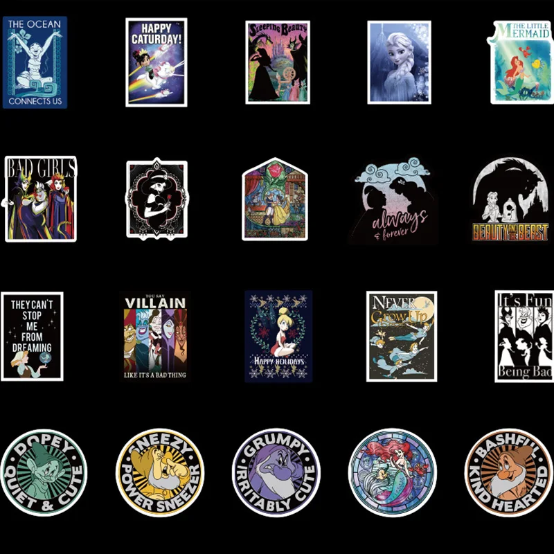 50100pcs disney princess sticker frozen 2 sticker refrigerator computer washing machine mobile phone desk decoration sticker free global shipping