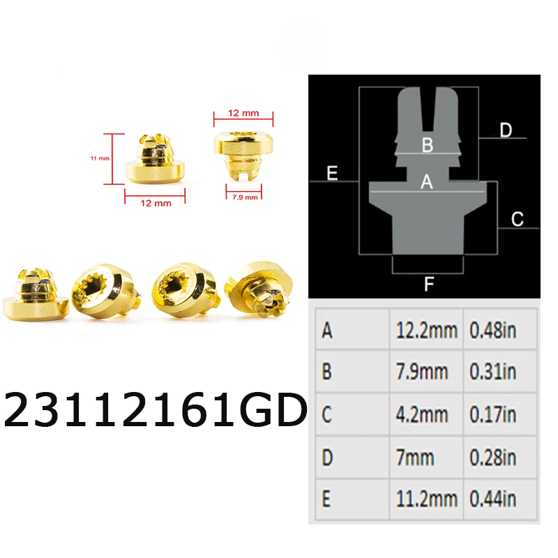 

RhinoTuning 100 шт. 7,9 мм универсальные колесные гайки для крышки обода, винт, болт, шины, замена губ, деформационные заклепки J2 D-002 ABS