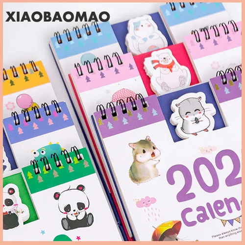 Мультяшный настольный мини-календарь 2020 креативный мультяшный маленький