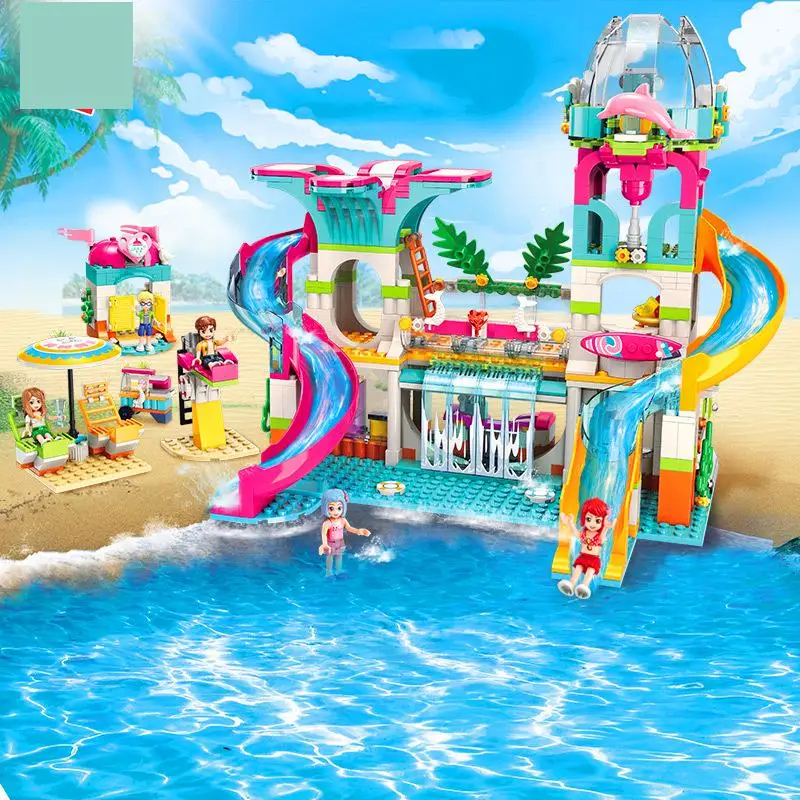Heartlake девочка друзья праздник аквапарк Подлинная Enlighten 2022 828pcs строительный блок