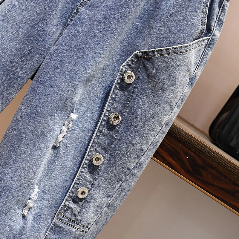 Дизайн подходит ко всему повседневные джинсы размера плюс Сезон лето Модные