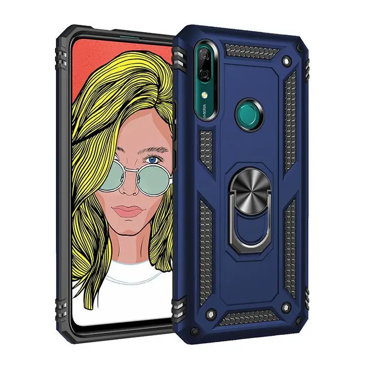 

Armor Shockproof Phone Case For Huawei Y5 Y5P Y6 Y6S Y7 Y7P Y9 Y9S Prime Pro 2019 2020 Car Magnet Finger Ring Holder Stand Cover