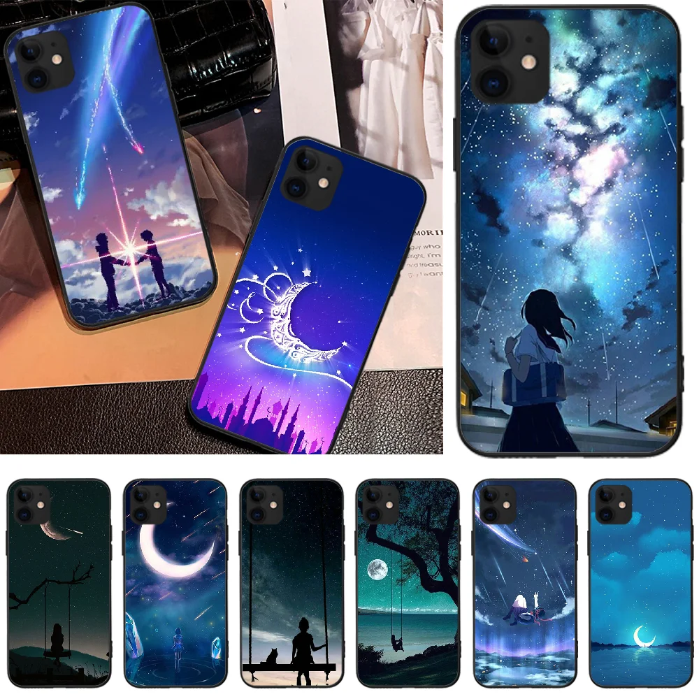 Viviana светящийся moon and sun tech качественный чехол для телефона iPhone 5C 6 6S 7 8 plus X XS XR MAX 11 pro