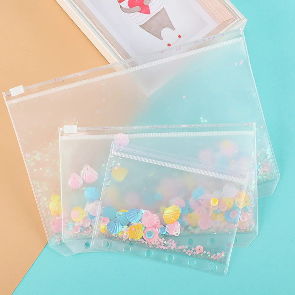 

A6 PU Filler Paper Loose Leaf Personal Organizer Binder with 12Pcs Binder Bag