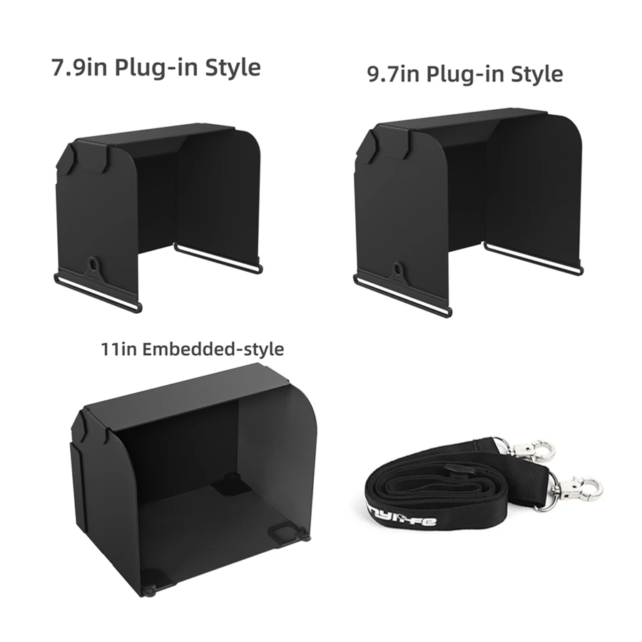 

Unique Two-Stage Shading 7.9/9.7/11" Sun Hood Magnetic Foldable Leather OR Lanyard For Sunnylife Remote Controller Quick Release