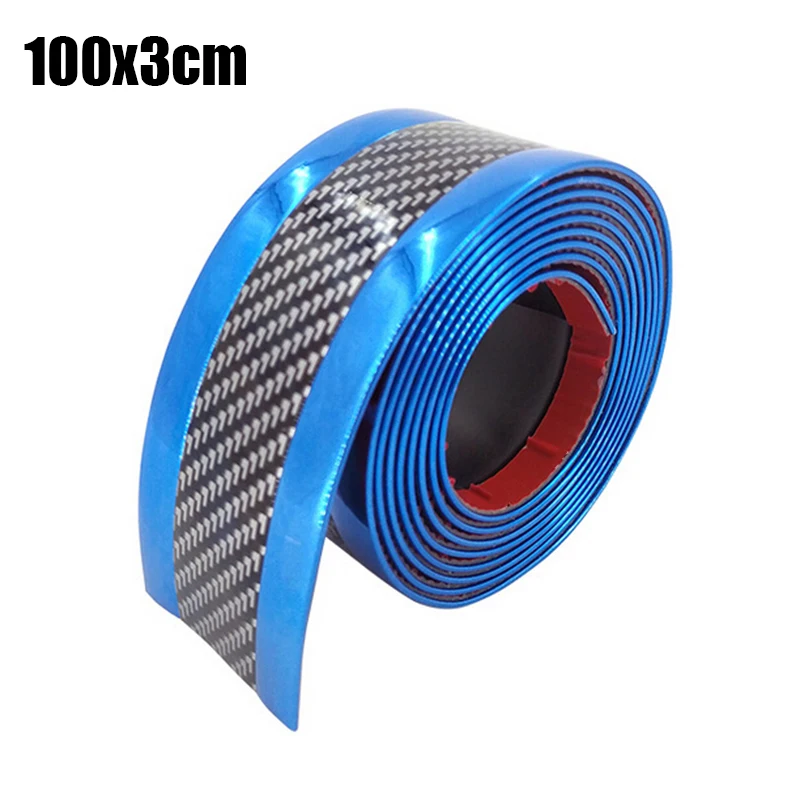Carbon Fiber Anti-Collision Strip Blue Skirt Protection SUV Front Sill | Автомобили и мотоциклы