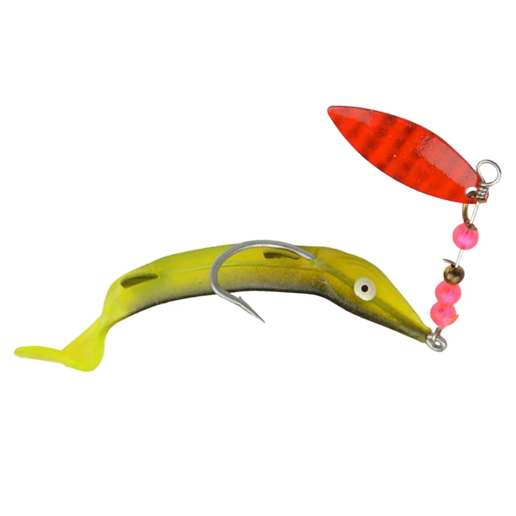 1 Piec Eye Lure T Tail Soft Fishing with Single Hook Tackle | Спорт и развлечения