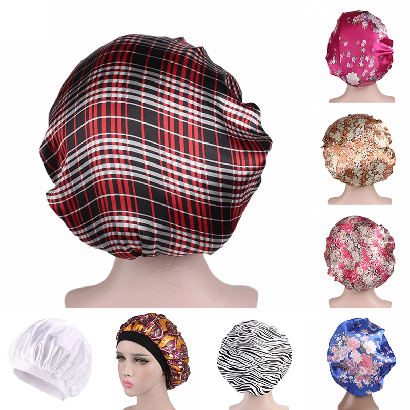 1 шт. широкополяя атласная ночная шапка после химиотерапии для выпадения волос