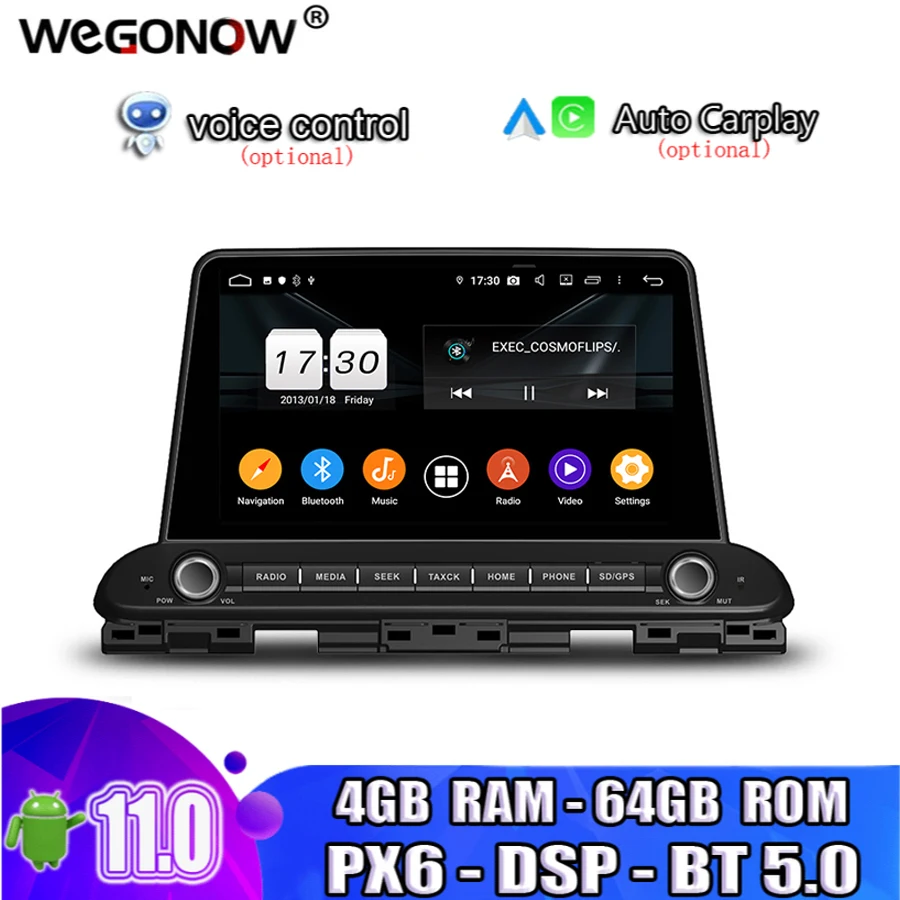 

Автомобильный DVD-плеер PX6 DSP IPS 8 ядер Android 11,0 8 ГБ ОЗУ 128 Гб ПЗУ GPS карта RDS радио wif Bluetooth 5,0 для kia CERATO FORTE 2018