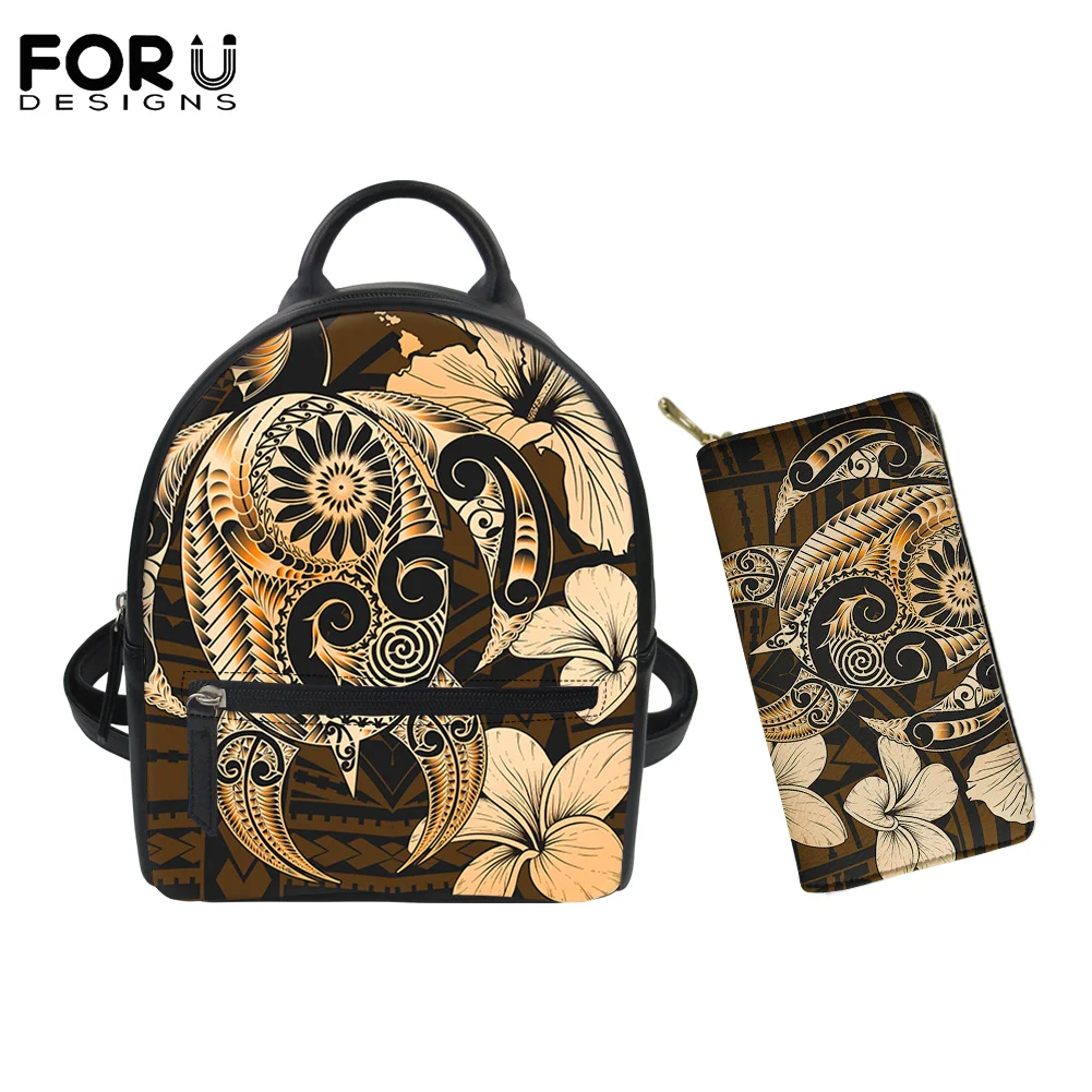 

Лидер продаж 2021, модная женская новая модная школьная сумка FORUDESIGNS, мини-сумка для девочек, красивая полинезийская морская черепаха, дизайне...