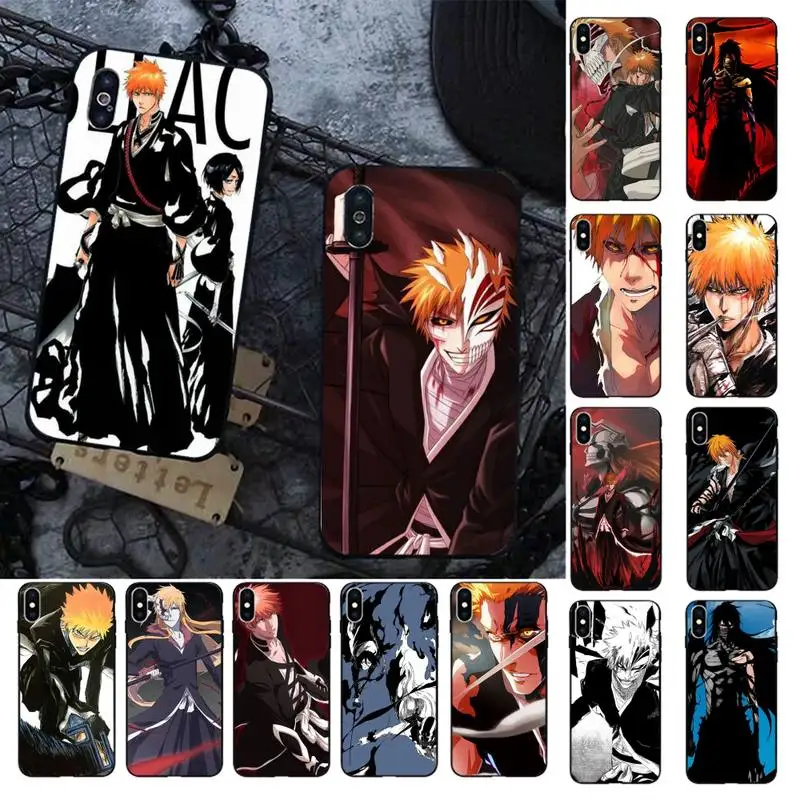 

Anime Bleach Ichigo Kurosaki Phone Case for iPhone 13 11 12 pro XS MAX 8 7 6 6S Plus X 5S SE 2020 XR cover