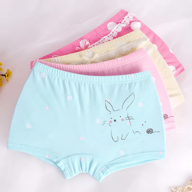 4 шт. милое нижнее белье для девочек с героями мультфильмов одежда подростков 12