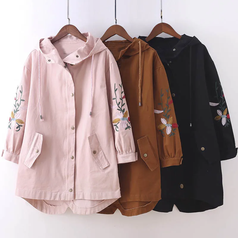 Женский тренчкот с обхватом груди черный розовый коричневый размером 136 см