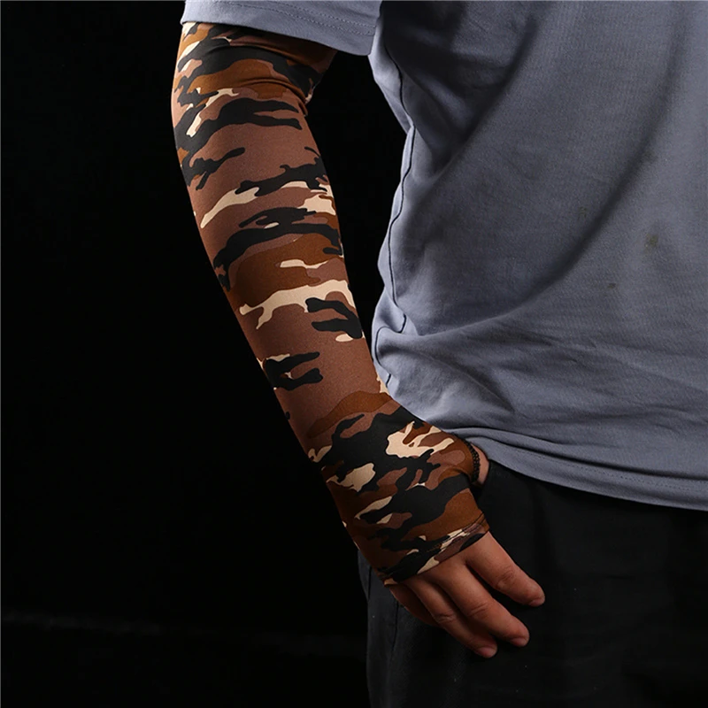 1 пара спортивных рукавов с камуфляжным принтом велосипедные рукава Обложка