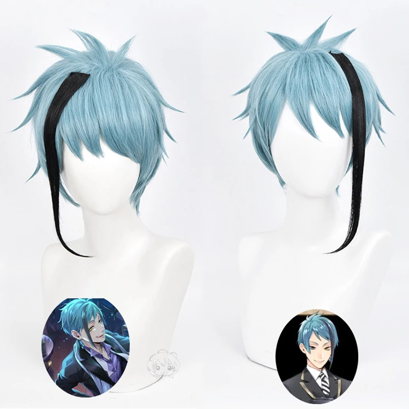 Парик для косплея Флойд из аниме витая страна чудес короткий термостойкий