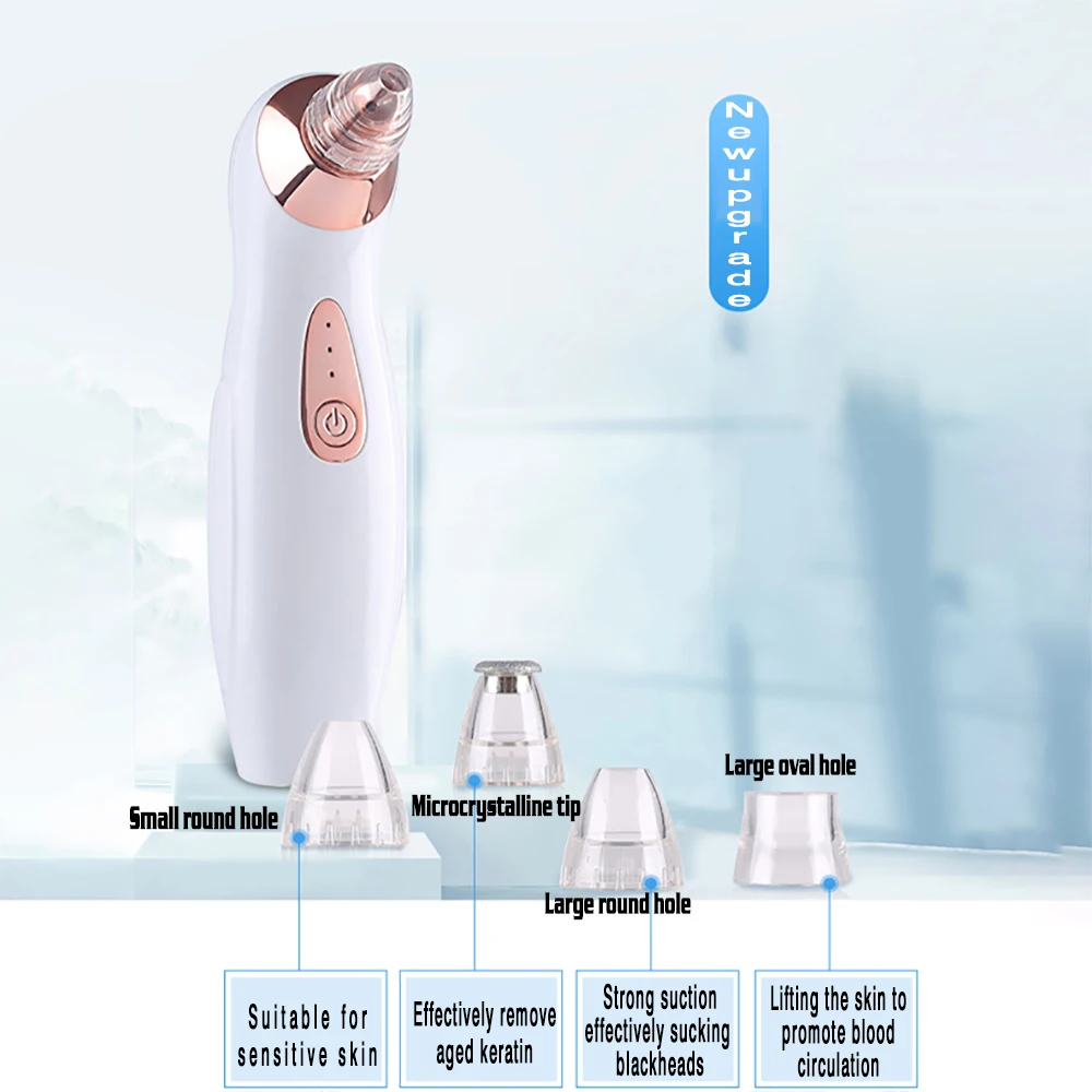 Face Nose Acne Black Dot Remover пылесос для чистки пор Сменный наконечник Электрический пылесос Инструменты для ухода за кожей Машина