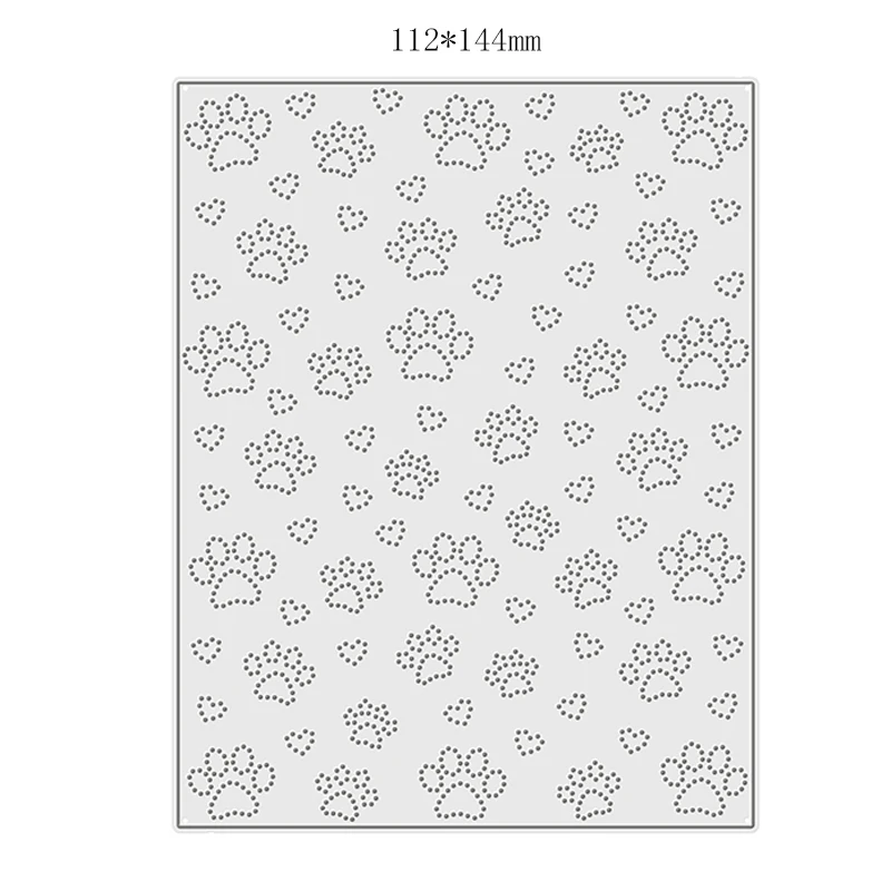 

New Dotted Footprint Panel 2020 Metal Cutting Dies for DIY Scrapbooking and Card Making Decorative Embossing Craft No Stamps