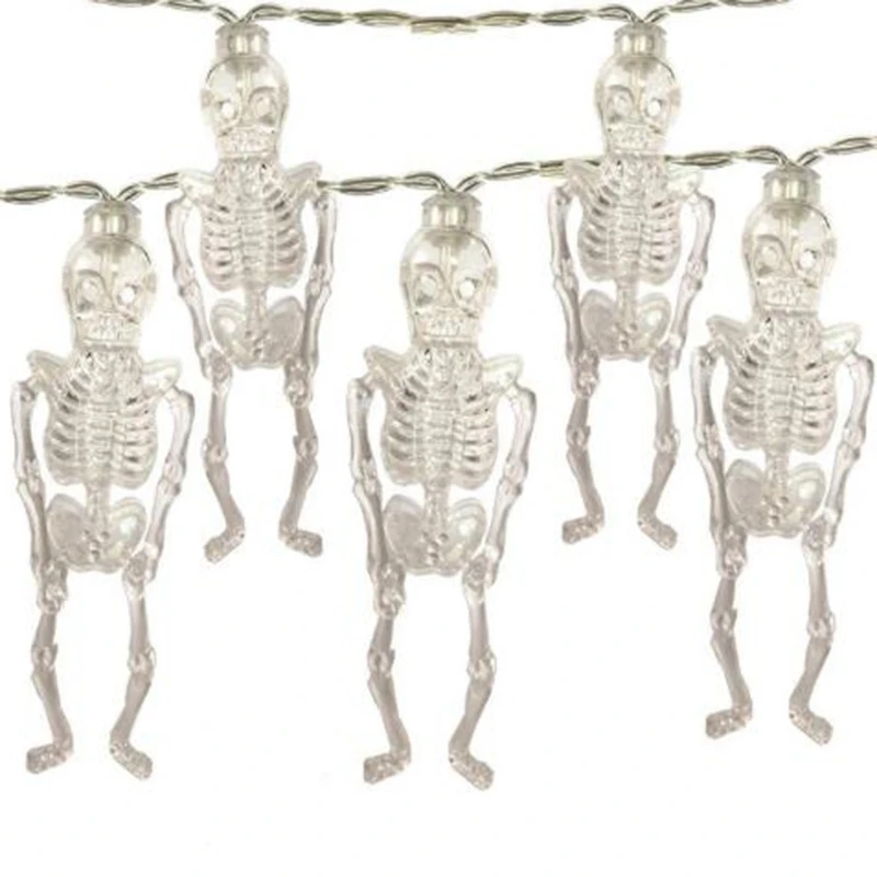 

Светильники со скелетом в виде черепа и кросс-костей, красочная фотография, подходит для внутреннего и многослойного украшения рождественс...