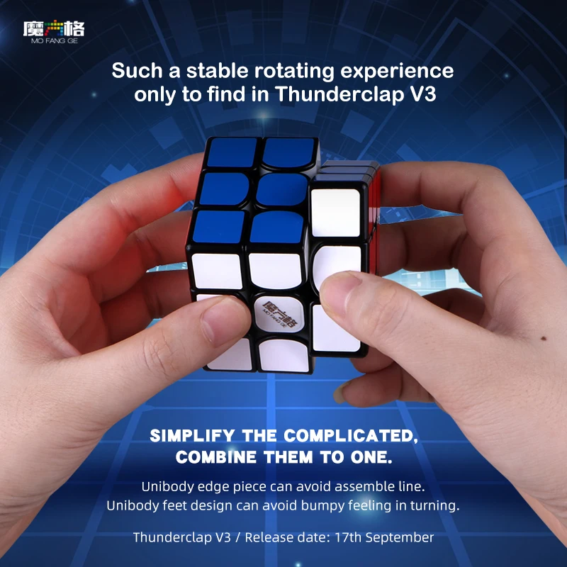 QiYi Thunderclap valk 3 M magentic 3x3x3 магический куб Магнитные Головоломки Профессиональный