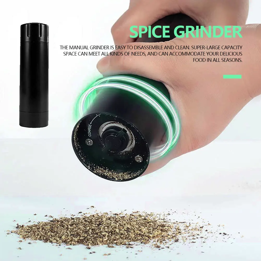 

Salt And Pepper Grinder Plastic Salt And Pepper Mill Manual Food Herb Grinders Adjustable Kitchen Grinding Gadgets Kitchen Tool