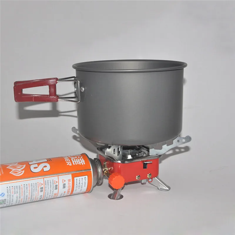 Кемпинговая газовая плита рюкзак с удобным пьезоподжигом прочный портативный горелка необходимый для пикника на открытом воздухе.