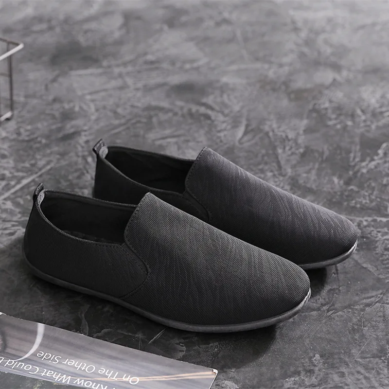 2020 Fashion Shoes Loafers Men Leather Casual Classic Canvas shoes High quality canvas flats men M14-75 |