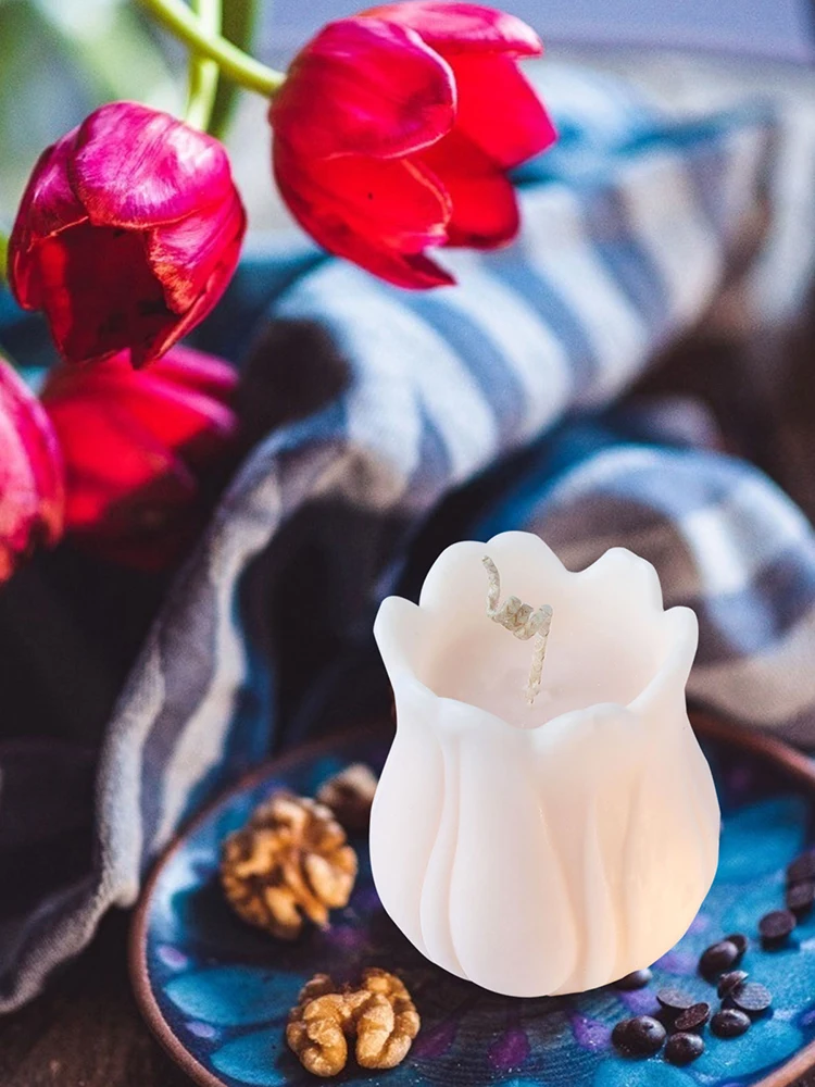 

Romantic Tulip Flower Silicone Mold Creative DIY Aromatherapy Candle Mold Handicraft Gift Mold Cake Mousse Mold