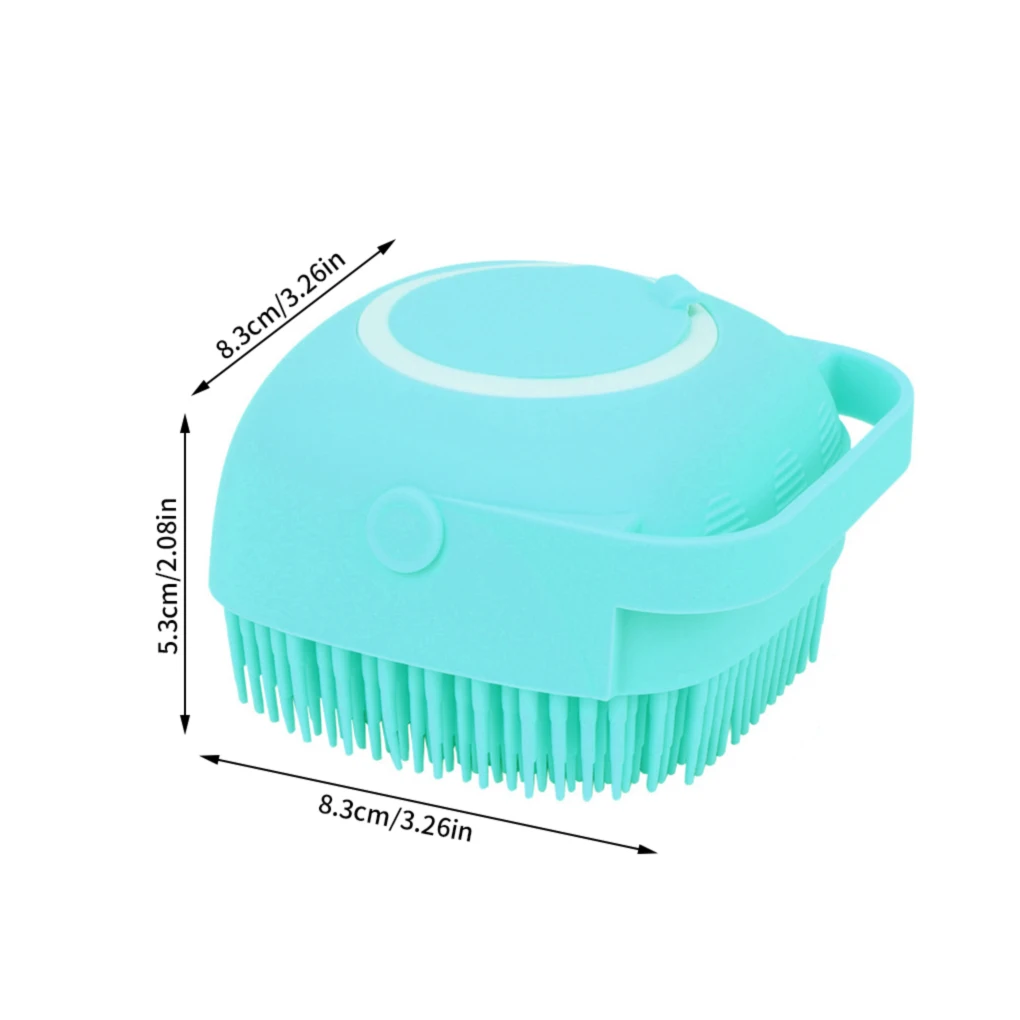 

Pet Dog Shampoo Brush 2.7oz/80ml Cat Massage Comb Grooming Scrubber Brush for Bathing Short Hair Soft Silicone Rubber Brushes