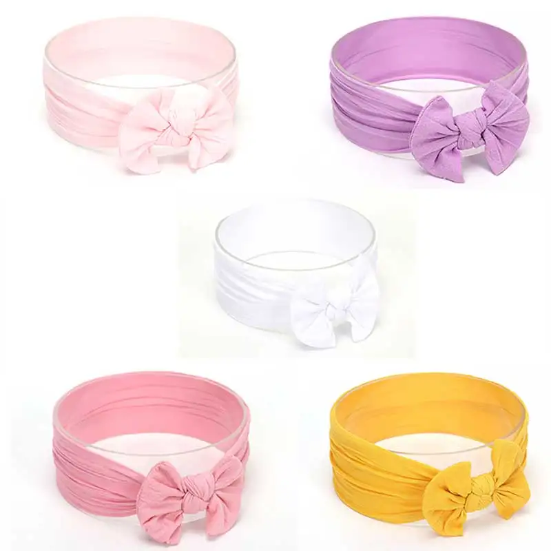 Детский тюрбан для девочек Повязка на голову с бантом и узлом Эластичная резинка