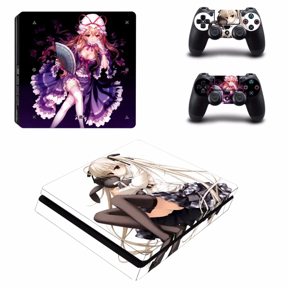 Cute Girl Railgun Hatsune Miku Tokisaki Kurumi Saber PS4 Slim Skin стикер для консоли PlayStation 4 и
