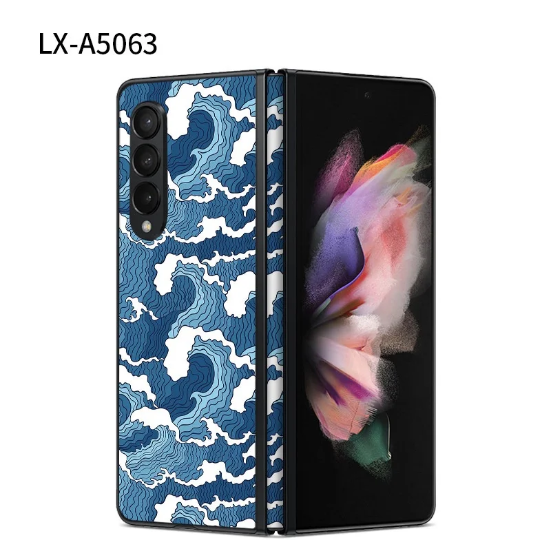 Colorful Anti-Scratch Sticker For Samsung Galaxy Z Fold3 Back+Side Protective Film For Z Fold 3 Cover