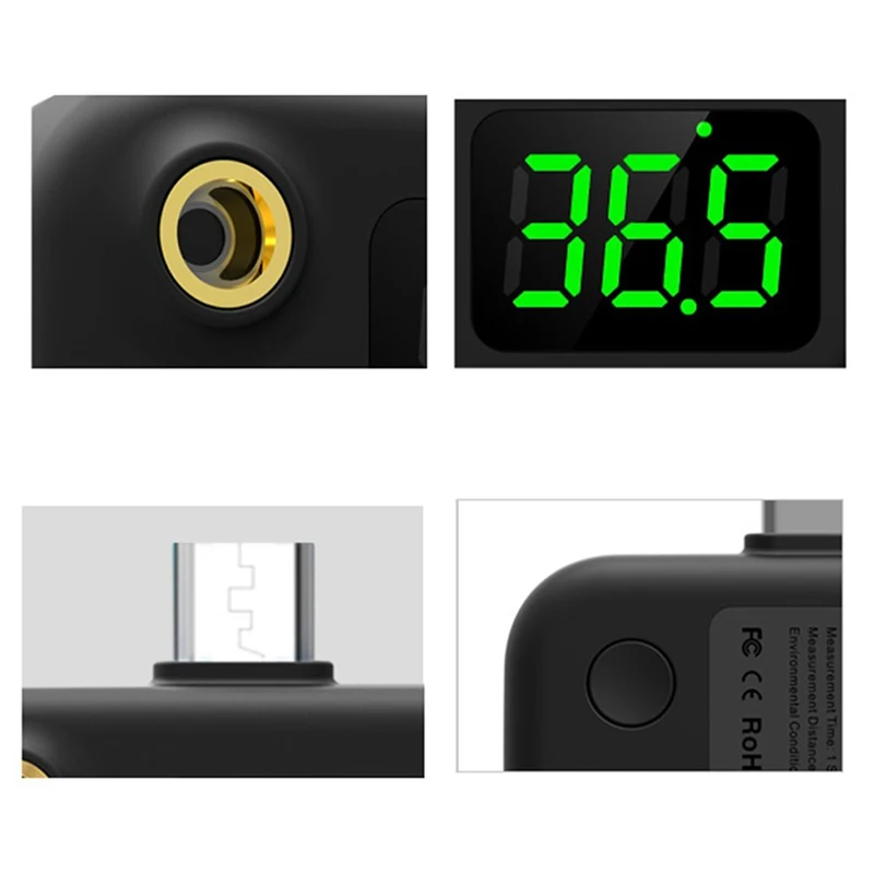 

Touchless Temperature Meter Hygrometer Non-contacting Digital Infrared Thermometer Non-Contact Temperature Fever Measuring Tools