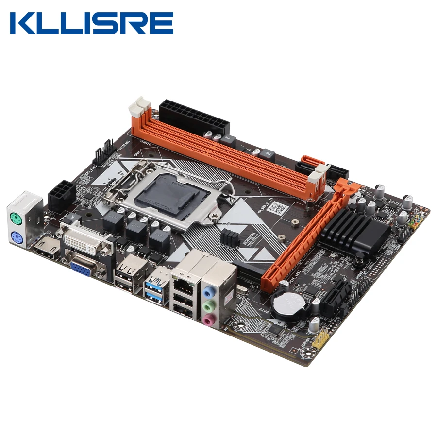 Материнская плата Kllisre B85 M ATX для LGA 1150 i3 i5 i7 E3 DDR3 1333/1600 МГц 16 Гб M.2 SATA3 USB3.0 VGA DVI