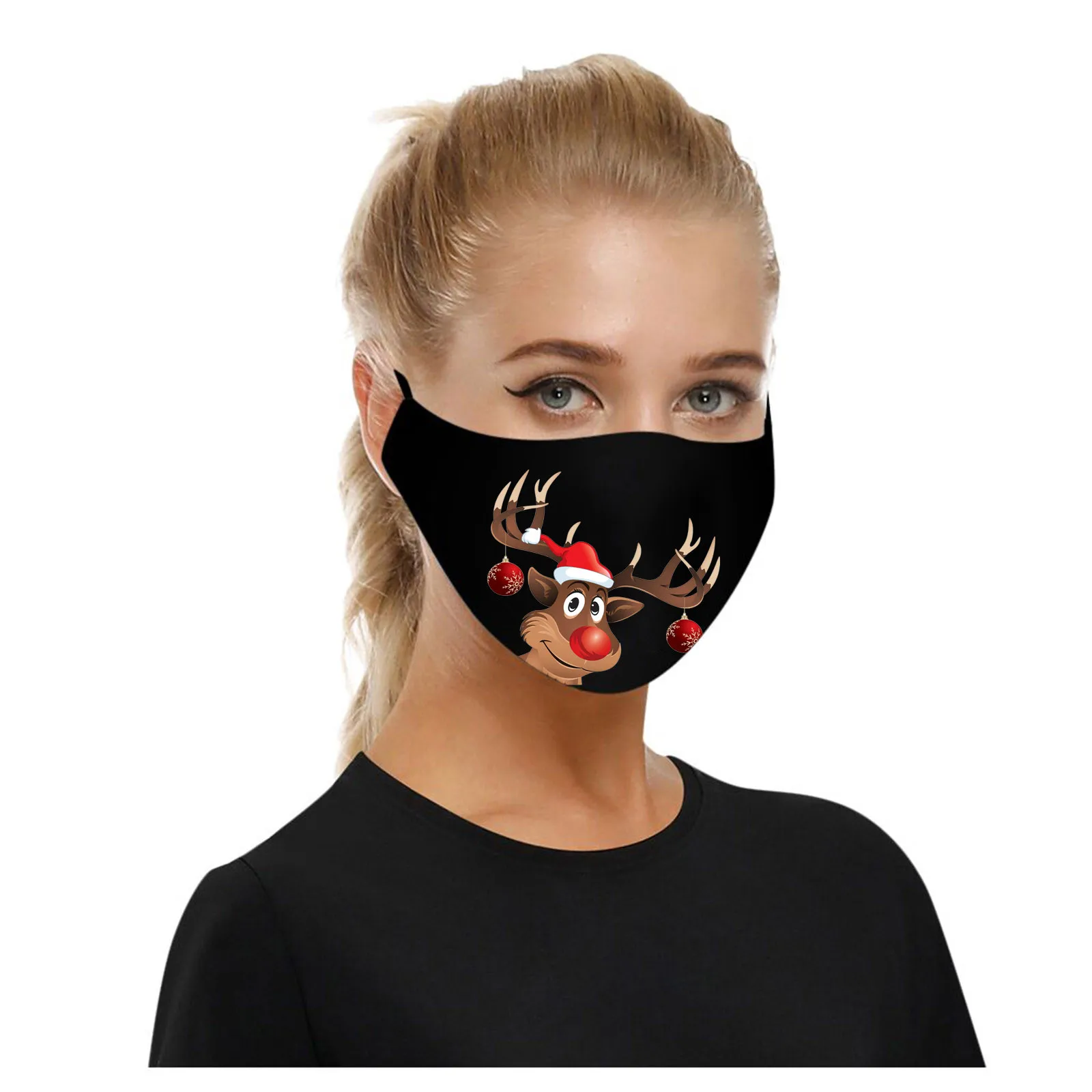 1PC Adult Christmas Elk Printable Washable Reusable Dust Mask Mouth mask Protective Cartoon Cotton Mascarillas Balaclava #K | Автомобили и