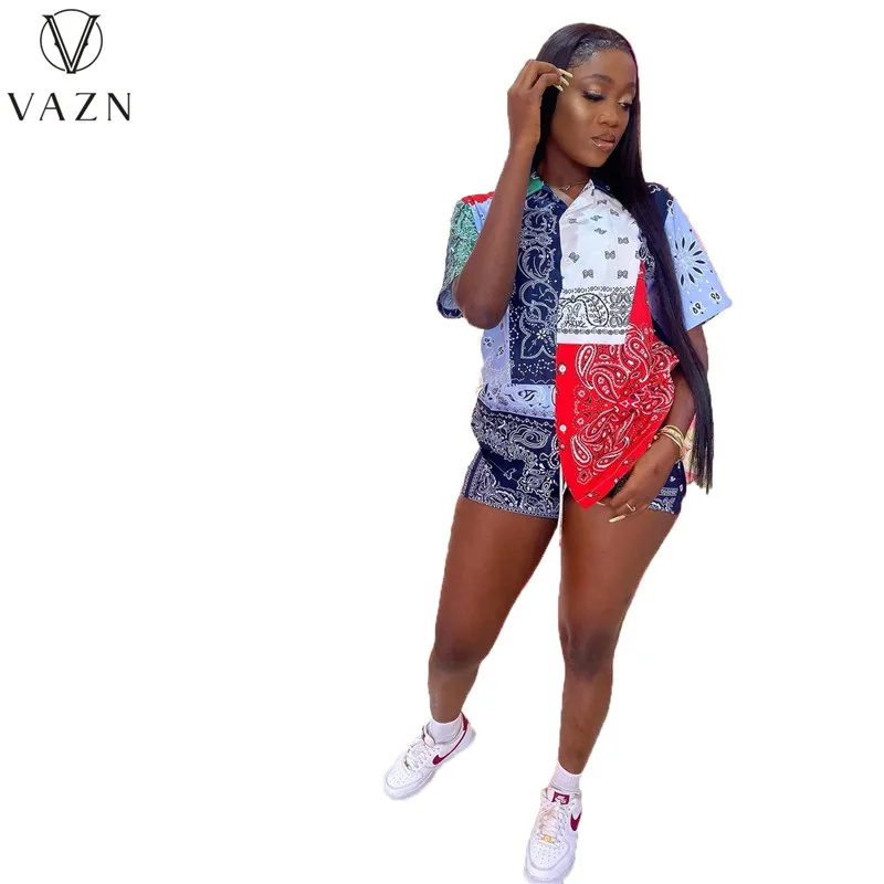 Весна 2021 красная французская яркая рубашка на одной пуговице с принтом сращенный