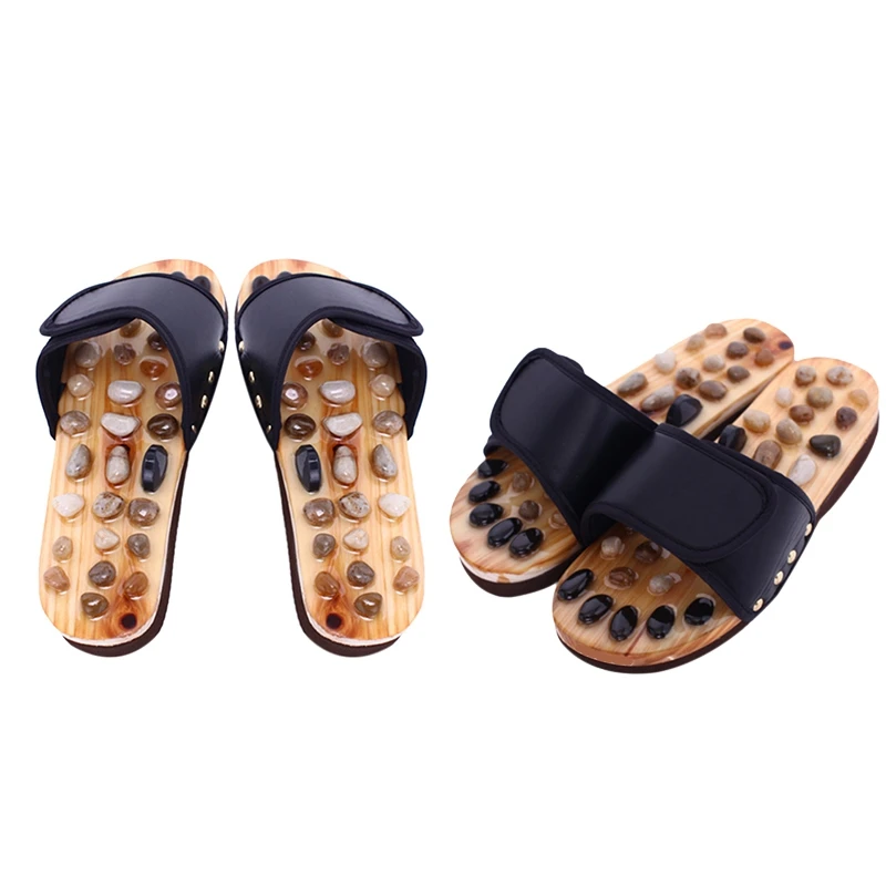 

Pebble Stone Foot Massage Slippers Reflexology Feet Elderly Acupuncture Health Shoes Sandals Slippers Healthy Massager