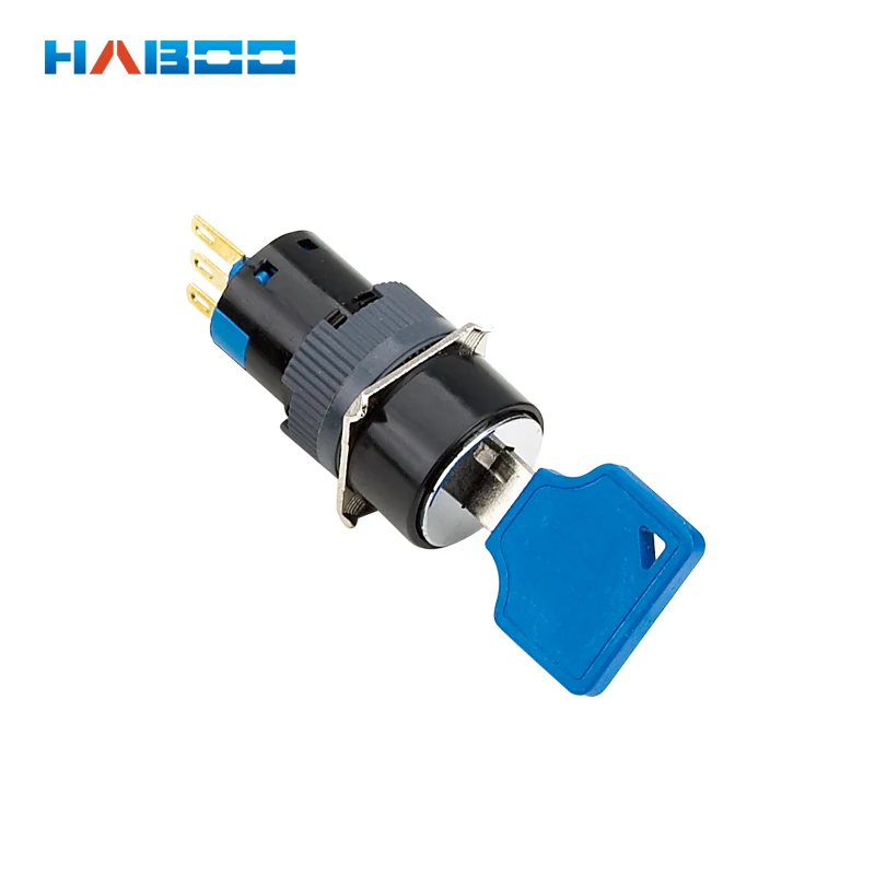 HABOO 16 мм 2 Позиции замок с ключом круглый селектор кнопочный