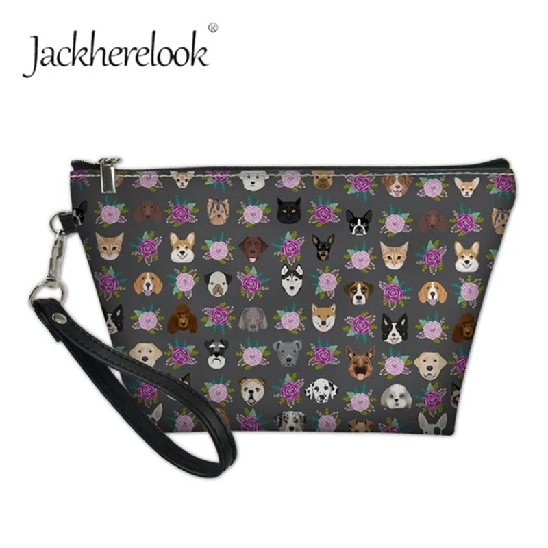 Jackherelook с рисунком из мультфильма «Щенячий патруль» и головоломка косметичка для путешествий, с изображением подсолнуха, органайзер, хранилище, сумочка, Make up Чехол функция косметички