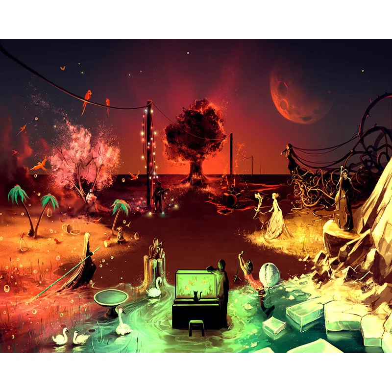 

DIY Painting By Numbers Cartoon Scenery Kit Oil Picture By Numbers Wall Art Canvas Painting Home Decoration Gift 40x50cm